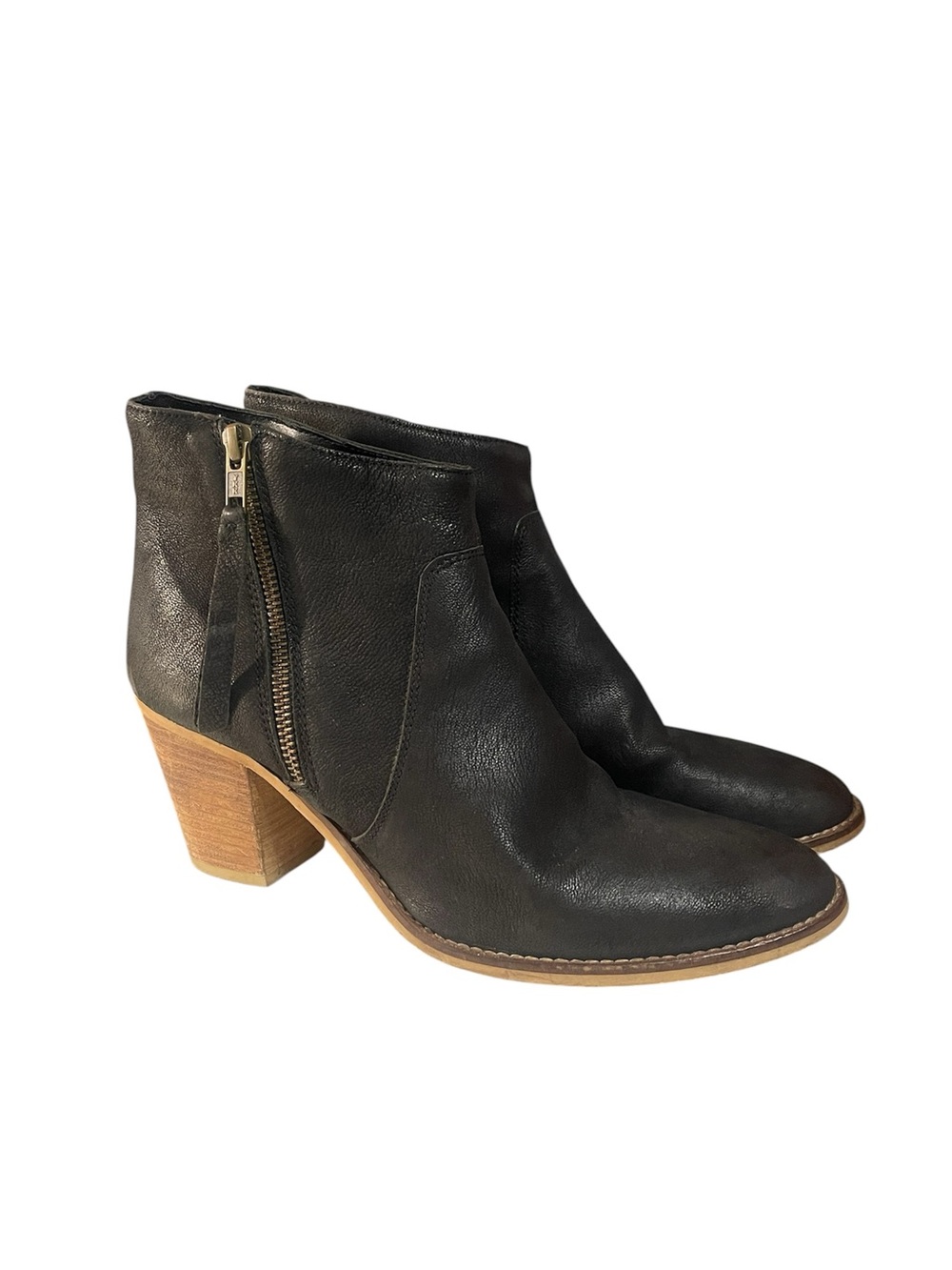 Urban Outfitters Faye Black Leather Bootie